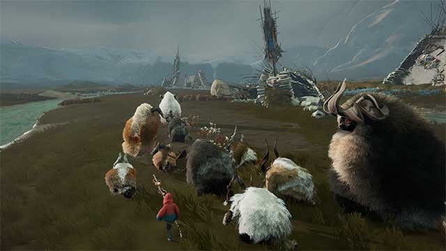 Hướng dẫn và bảo vệ một đàn sinh vật Calico đi thám hiểm ngọn núi khổng lồ