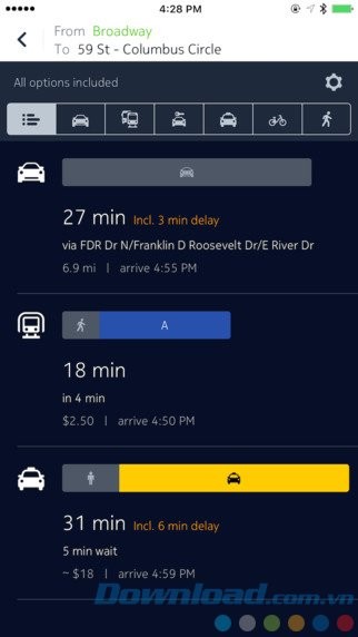 Chọn loại phương tiện giao thông