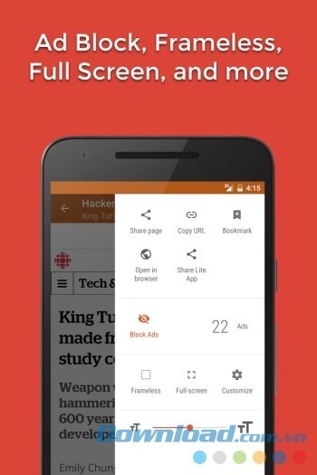 Chức năng chặn quảng cáo