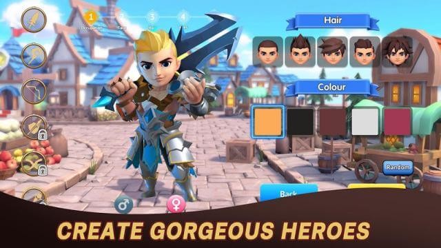 Tự tạo anh hùng theo phong cách của bạn trong game Hero of Taslinia