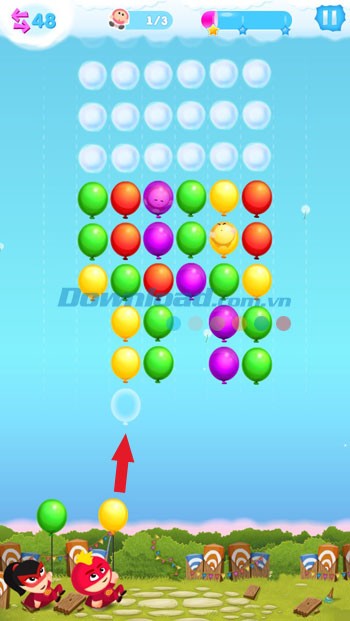 Cách bắn bóng trong Hero Pop