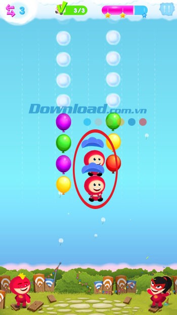 Nhiệm vụ giải cứu bạn bè trong Hero Pop