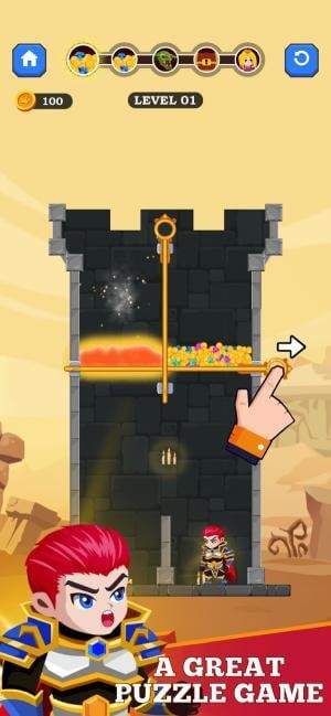 Hero Rescue là game giải đố rút chốt logic hấp dẫn