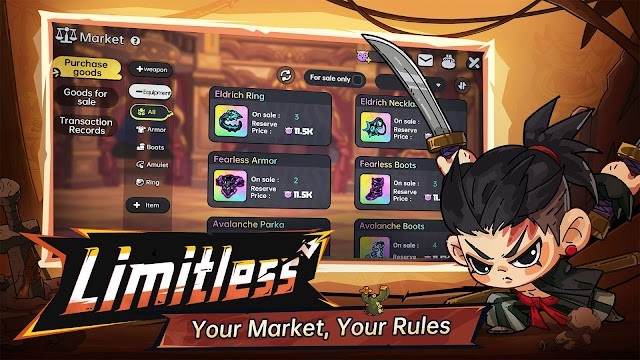 Giao dịch tự do và kiếm lợi nhuận từ chiến lợi phẩm trong Hero's Land