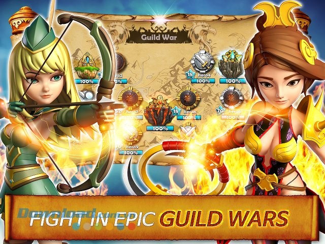 Chế độ Guild kịch tính của Hero Sky: Epic Guild Wars