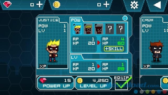 Nâng cấp nhân vật