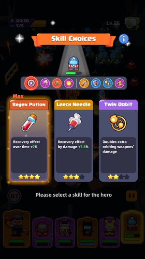 Phát triển các anh hùng bằng cách mở khóa các công nghệ