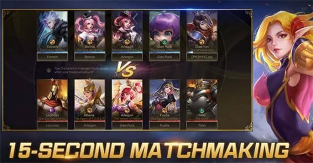 Ghép trận trong 15 giây nhanh chóng