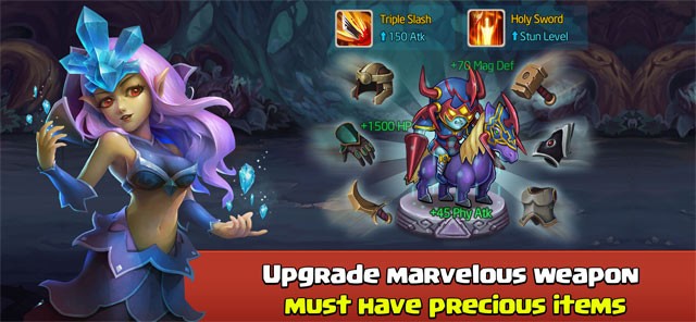 Nâng cấp vô số vũ khí và vật phẩm giá trị trong Heroes Legend