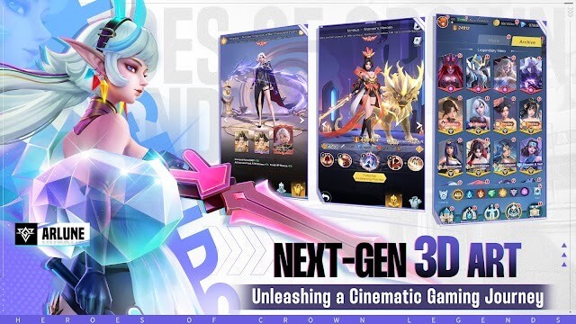 Game Heroes of Crown: Legends sở hữu nghệ thuật 3D thế hệ mới