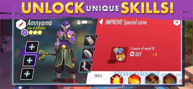 Mở khóa nhiều kỹ năng độc đáo