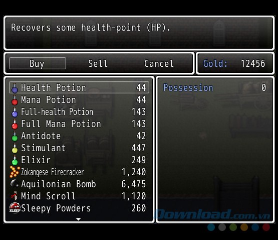 Mua và bán nhiều thứ trong game nhập vai cho PC Heroes of Shaola