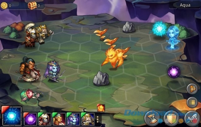 Tham gia vào các trận chiến kinh hoàng trong game chiến thuật miễn phí Heroes Tactics cho máy tính