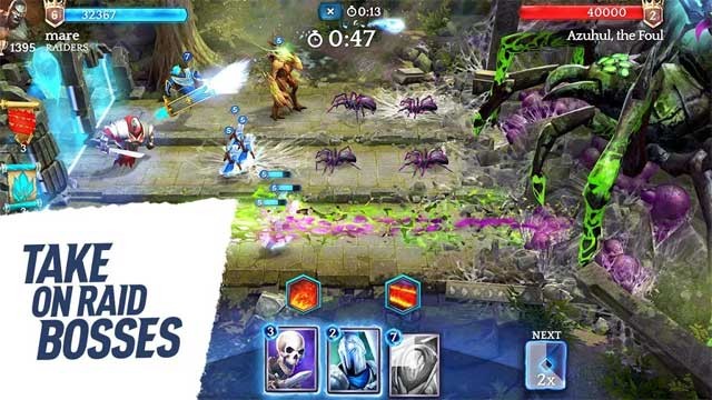 Khám phá ngục tối và tiêu diệt boss khổng lồ trong game Heroic - Magic Duel cho Android