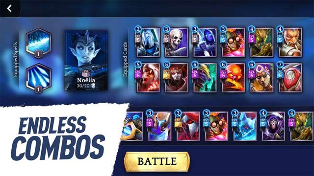 Chiêu mộ, nâng cấp và kết hợp nhiều anh hùng khác nhau trong Heroic - Magic Duel