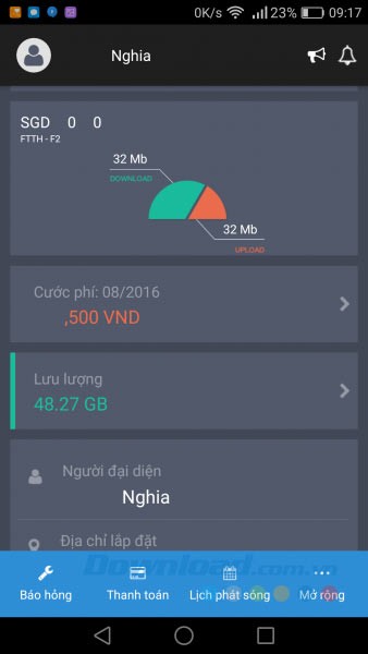 Giao diện chính Hi FPT