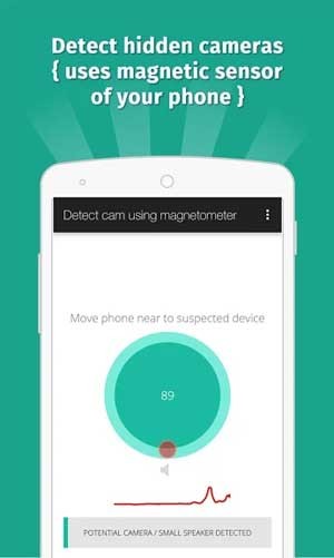 App sử dụng cảm biến từ của điện thoại để phát hiện camera ẩn