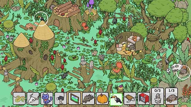 Tìm kiếm hàng ngàn item, kho báu, đối tượng... trong hơn 80 level từ dễ đến khó