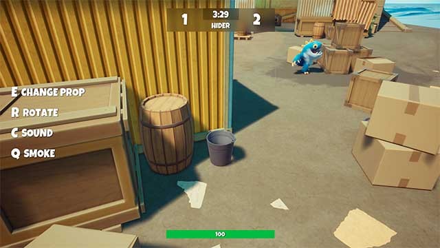 Prop có thể thay đổi ngoại hình thành các đạo cụ tìm thấy trên bản đồ