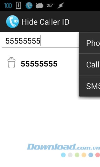 Ẩn số điện thoại khi gọi đi