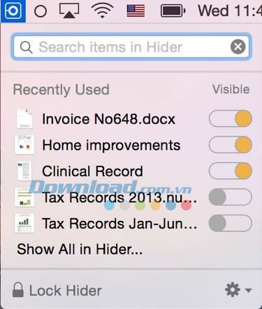 Tìm kiếm tập tin theo tên trong Hider 2