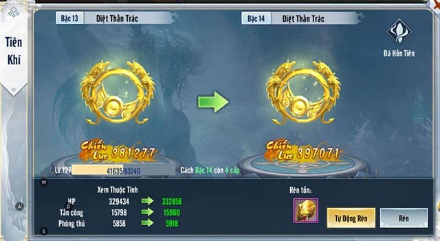Tiên khí trong game Hiên Viên