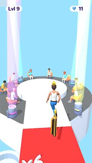 Đi đến cuối level để giành vương miện