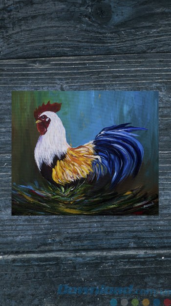 Hình nền Tranh Gà sơn dầu cho điện thoại