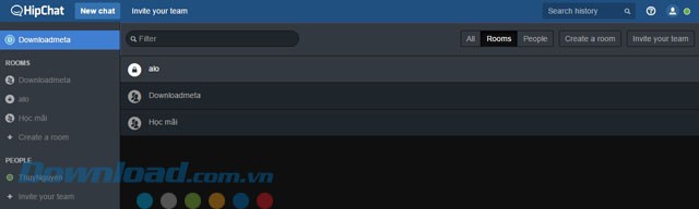 Lọc phòng và bạn chat trong ứng dung