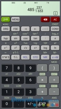 Giao diện HiPER Scientific Calculator cho Android