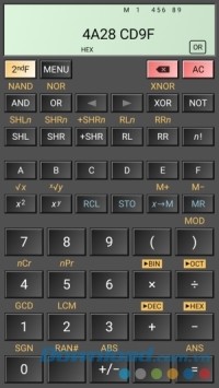 HiPER Scientific Calculator cho Android lưu lịch sử tính toán