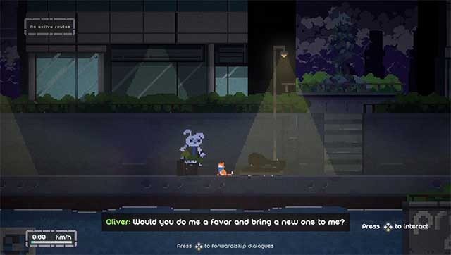 Điều khiển một chú mèo chạy parkour qua các nền tảng để giao đồ ăn