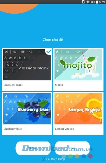 Hitap Keyboard cung cấp nhiều chủ đề bàn phím đẹp