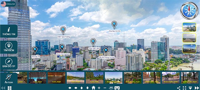 Giao diện chính của Ho Chi Minh City 3D