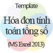 Tổng số hóa đơn tính toán Template