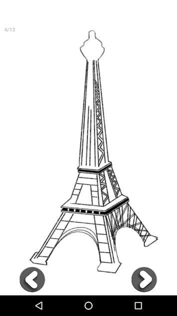 Tập vẽ tháp Eiffel phong cách 3D