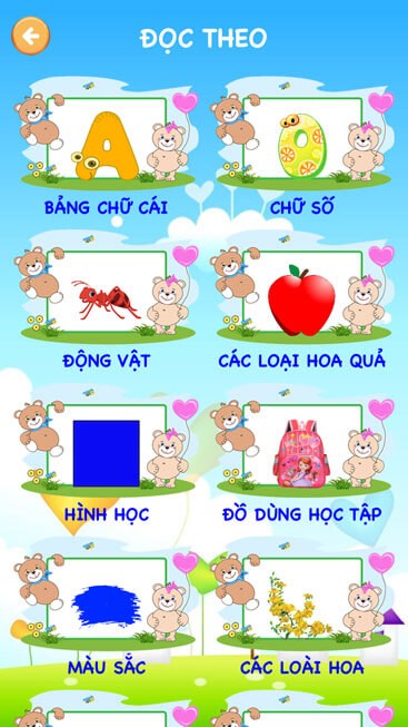 Nhiều chủ đề học tập khác nhau