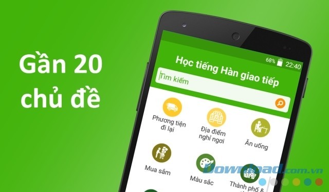Gần 20 chủ đề bao quát các lĩnh vực cơ bản của cuộc sống