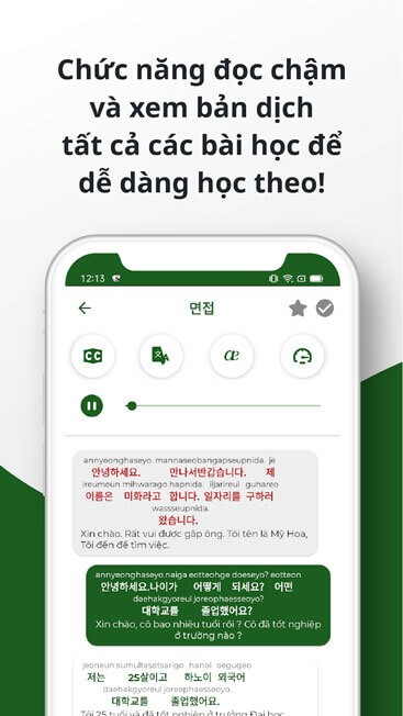 Hỗ trợ chức năng đọc chậm