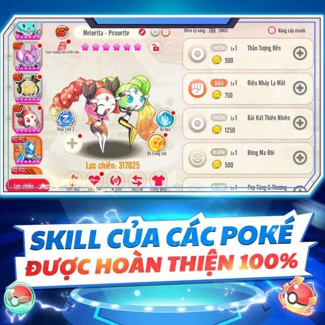 Nhiều Skill Pokemon ấn tượng