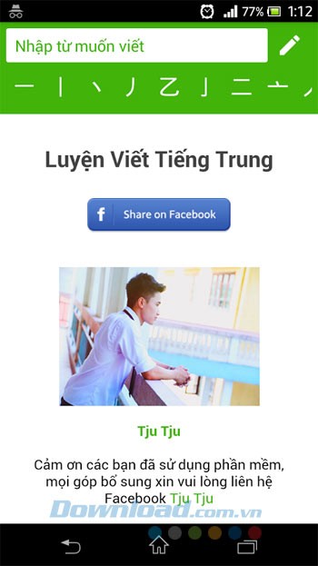 Học viết chữ Hán cho Android