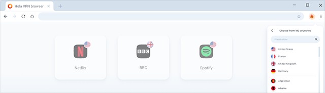 Hola VPN Browser là trình duyệt web tích hợp VPN với ưu điểm nhanh và bảo mật cao