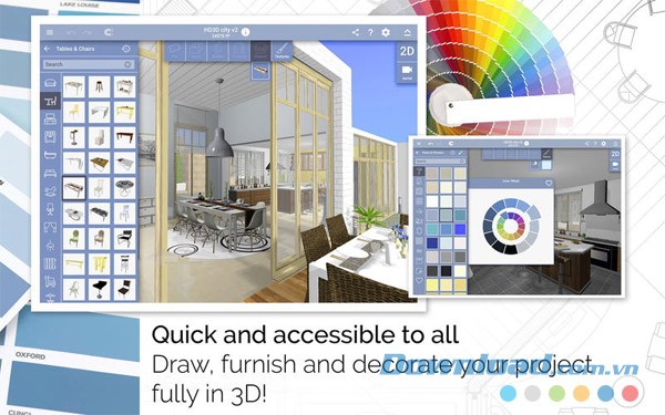 Bộ công cụ thiết kế nhà chuyên nghiệp trên Home Design 3D cho Mac
