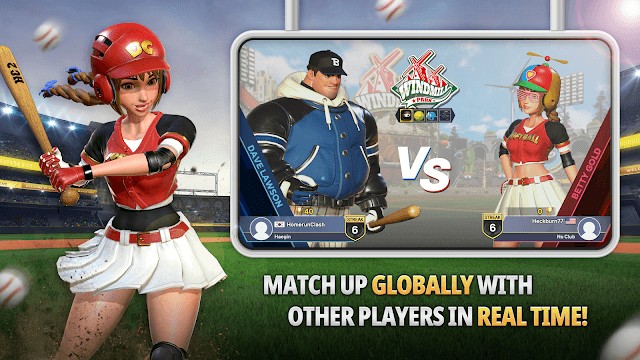Homerun Clash 2: Legends Derby cho bạn tham gia các trận đấu bóng chày với người chơi toàn cầu trong thời gian thực