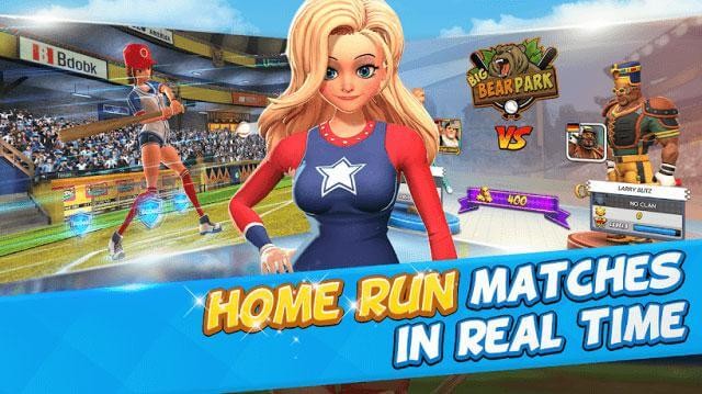 Tham gia các trận bóng chày thời gian thực kịch tính trong game Homerun Clash