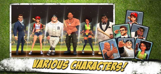 Thu thập nhiều nhân vật khác nhau trong Homerun Clash