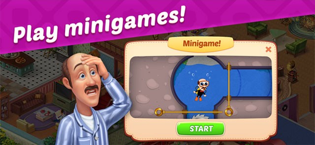 Chơi mini-game để nhận thưởng trong Homescapes