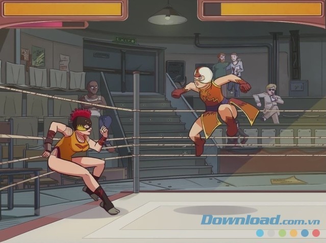 Trở thành võ sĩ trên võ đài vào ban đêm trong game đối kháng Honey Rose: Underdog Fighter Extraordinaire cho máy tính