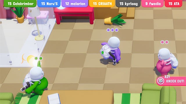 Mỗi vật thể tạo ra sát thương khác nhau cho đối thủ