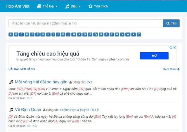 Bạn sẽ tìm thấy các bản hợp âm chuẩn trên Hợp Âm Việt